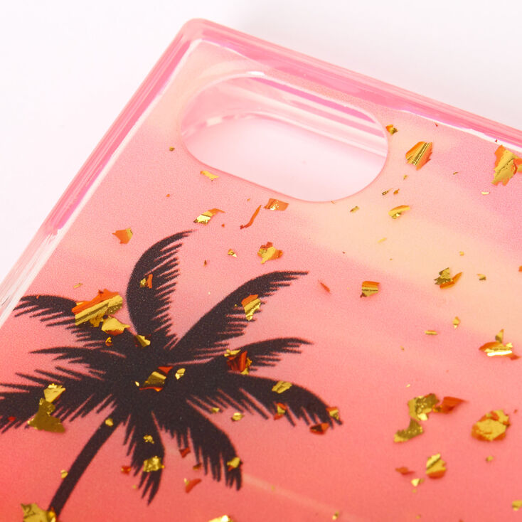 Palm Tree Sunset Square Phone Case - Fits iPhone 6/7/8/SE,