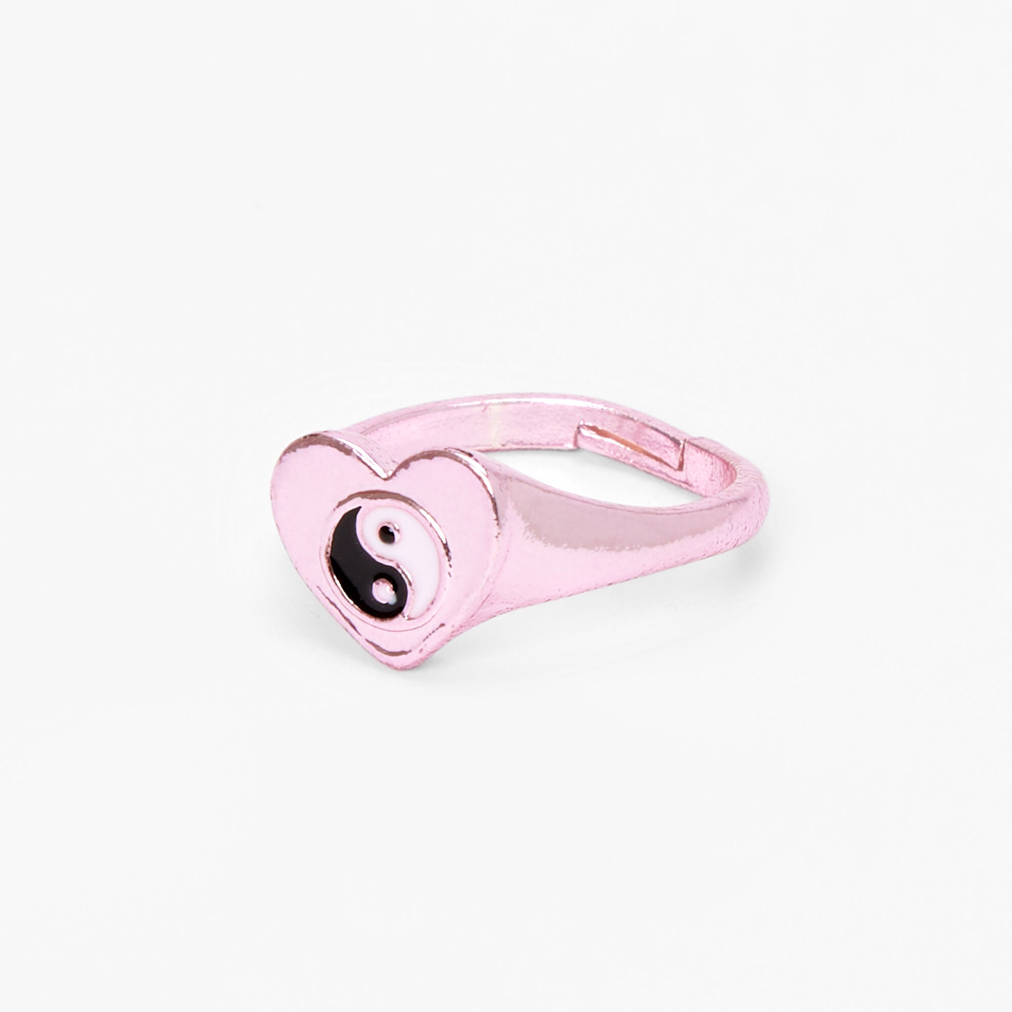 Pink Yin Yang Heart Ring,