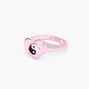Pink Yin Yang Heart Ring,