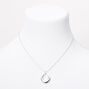 Silver Circle Pendant Necklace,