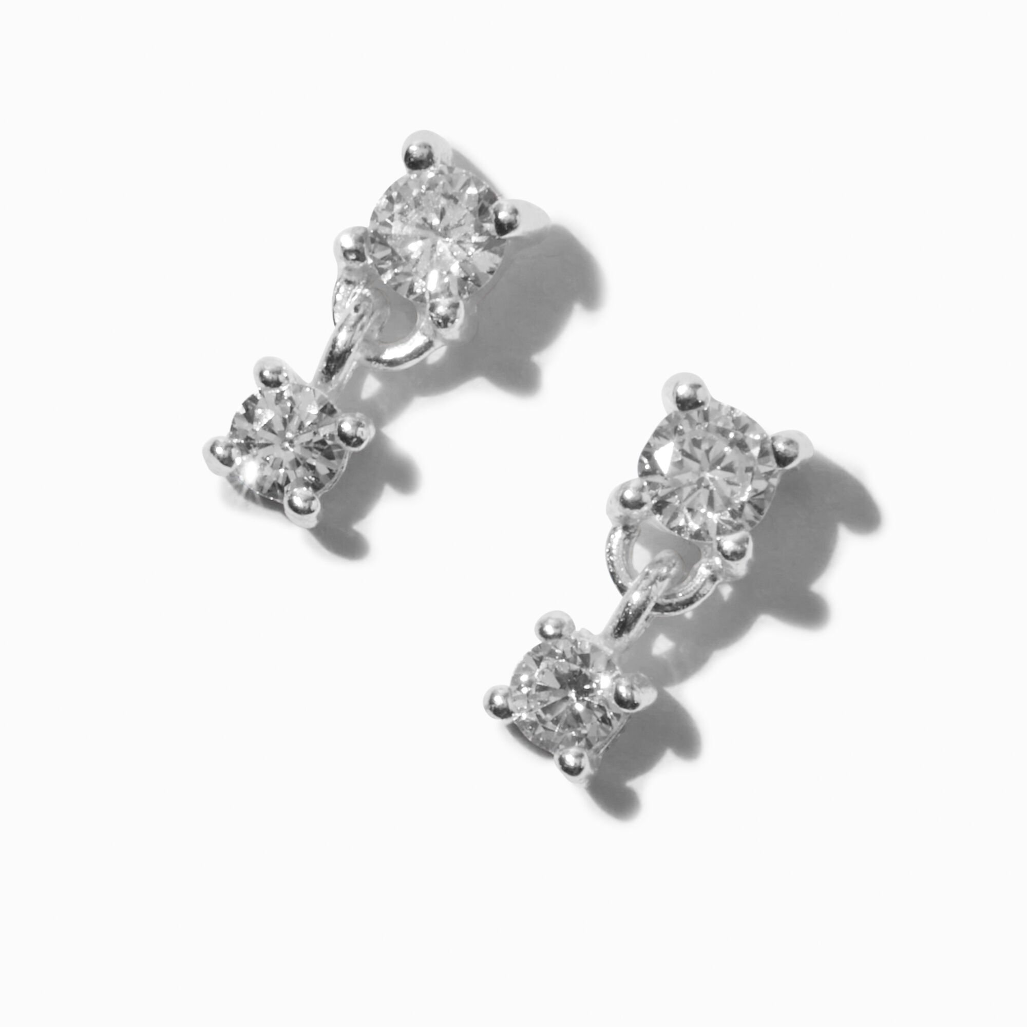 View C Luxe By Claires Cubic Zirconia Drop Earrings Silver information