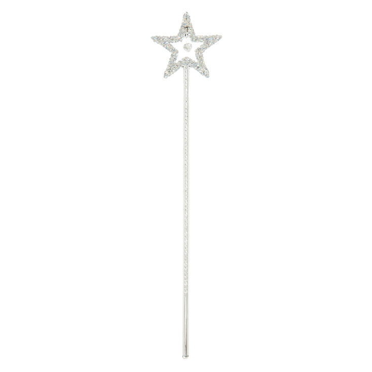 Claire&#39;s Club Glitter Star Wand - Silver,