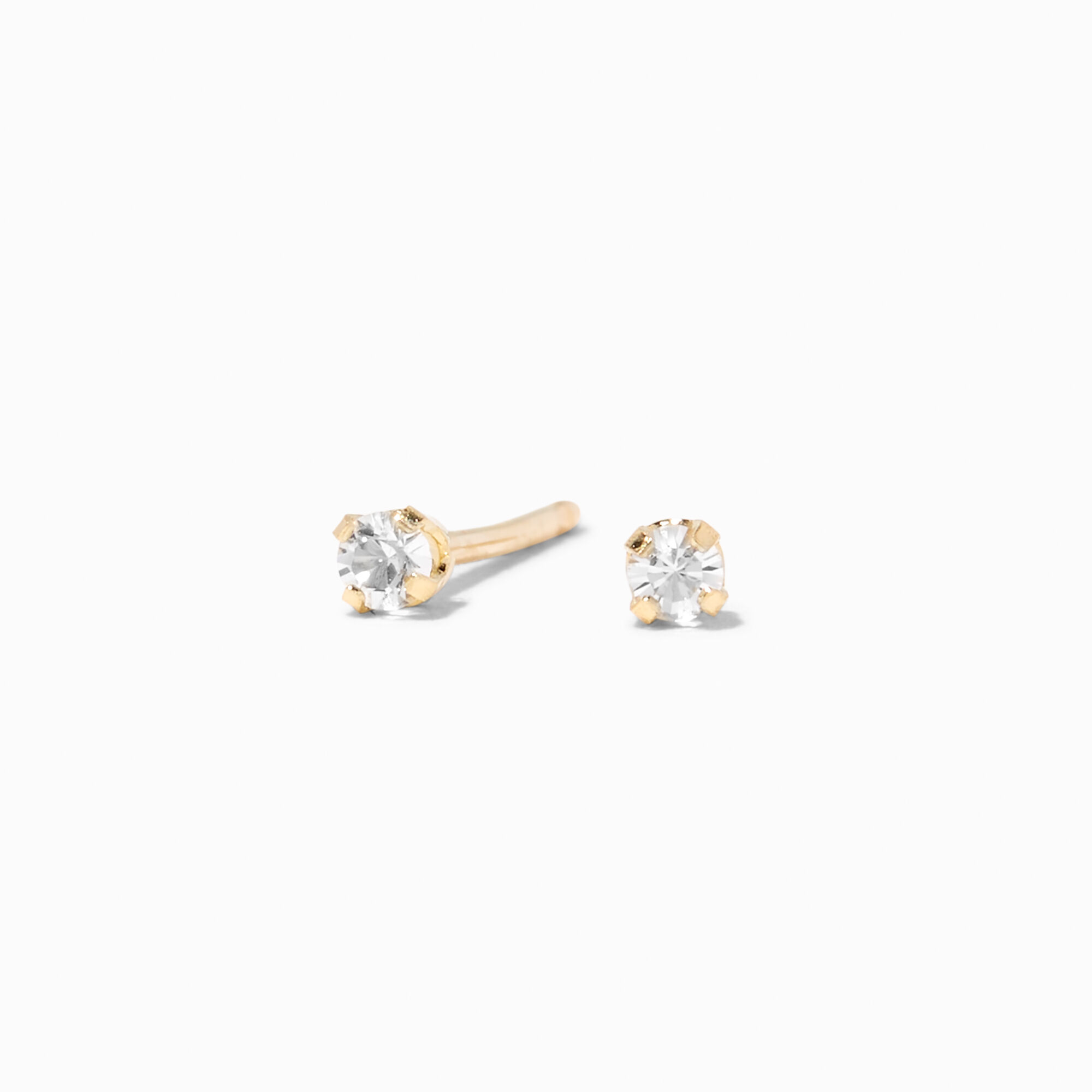 2mm crystal outlet stud earrings