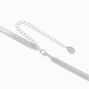 Silver-tone Curb Chain Multi-Strand Necklace,