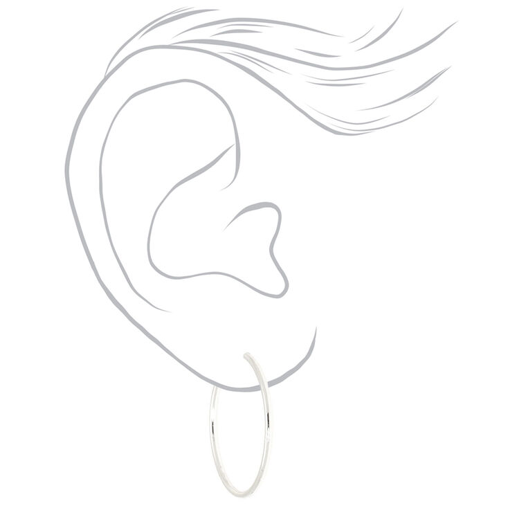 Silver-tone Graduated Crystal Mixed Hoop &amp; Stud Earrings - 9 Pack,