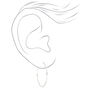 Silver-tone Graduated Crystal Mixed Hoop &amp; Stud Earrings - 9 Pack,