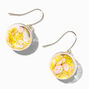 Yellow Happy Face Confetti Shaker 0.5&quot; Drop Earrings,