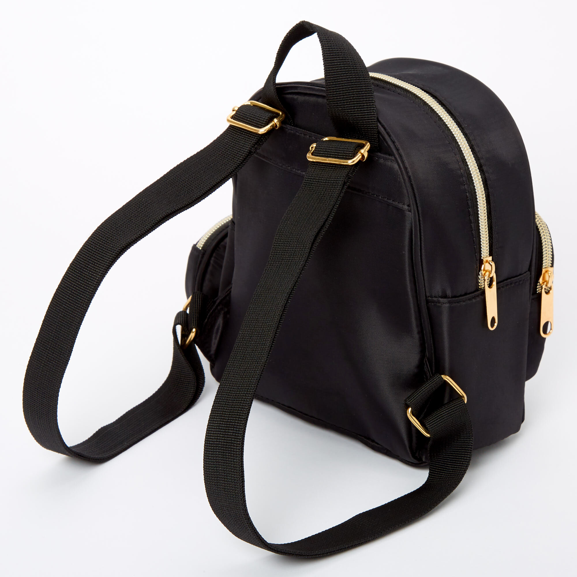 Nylon Small Backpack Black