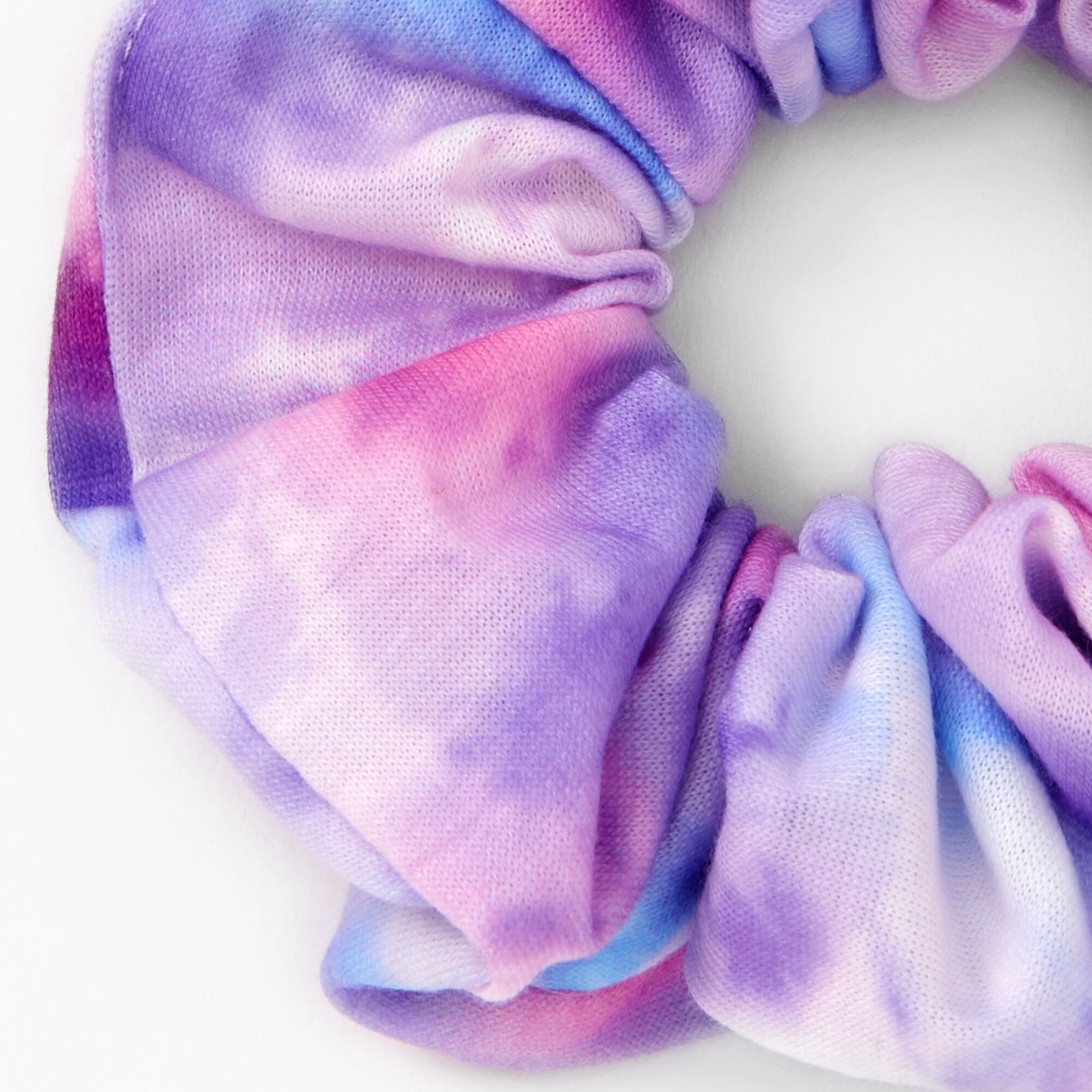 Chouchou tie-dye violet de taille moyenne,