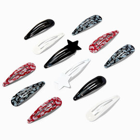 Bandana Print Snap Hair Clips - 12 Pack,