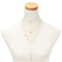 Gold Chic Charm Multi Strand Choker Necklaces - 2 Pack,