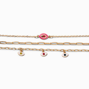 Claire&#39;s Club Evil Eye Charm Bracelets - 3 Pack,