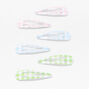 Claire&#39;s Club Pastel Gingham Snap Hair Clips - 6 Pack,