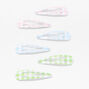 Claire&#39;s Club Pastel Gingham Snap Hair Clips - 6 Pack,