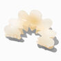 Pearlized Ivory Ruffle Edge Hair Claw,