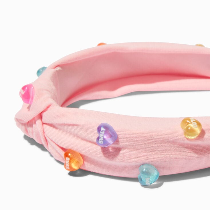Valentine&#39;s Day Candy Hearts Knotted Headband,
