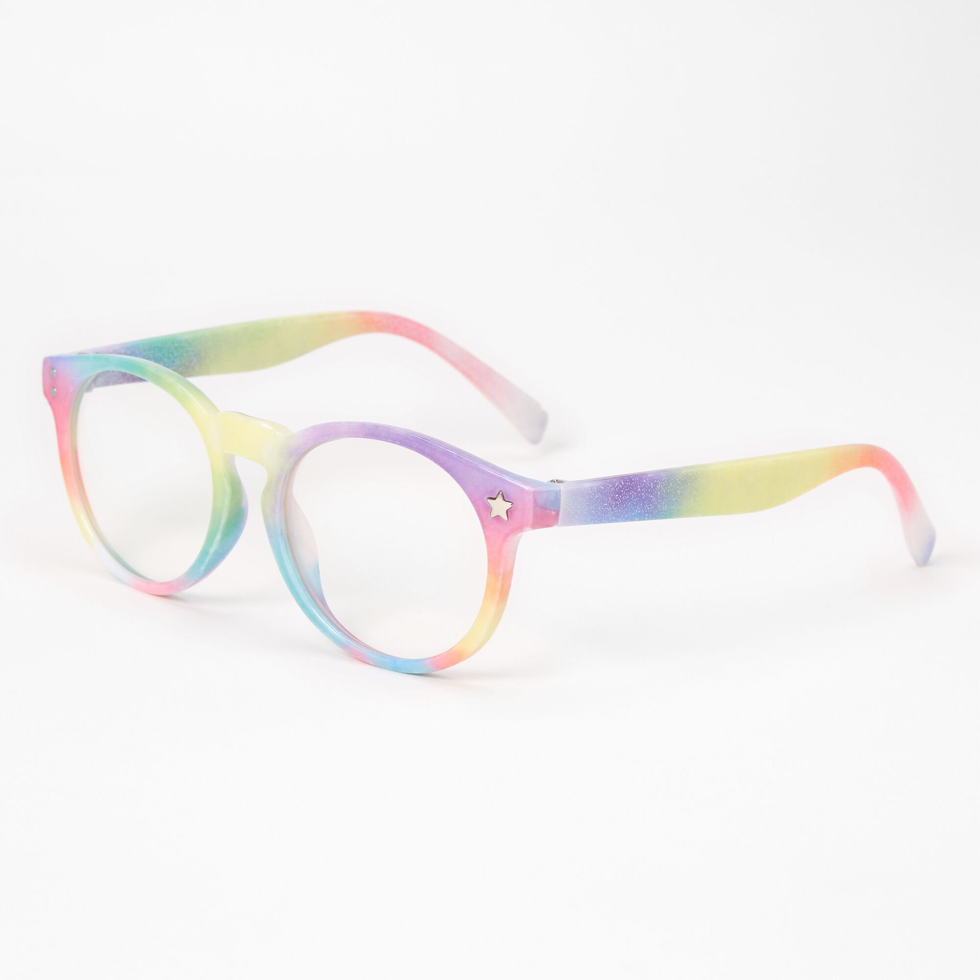 Claire's Club Star Clear Lens Rainbow Frames,