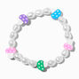 Pastel Mushroom Pearl Stretch Bracelet,