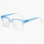 Blue Ombre Solar Blue Light Reducing Retro Clear Lens Frames,