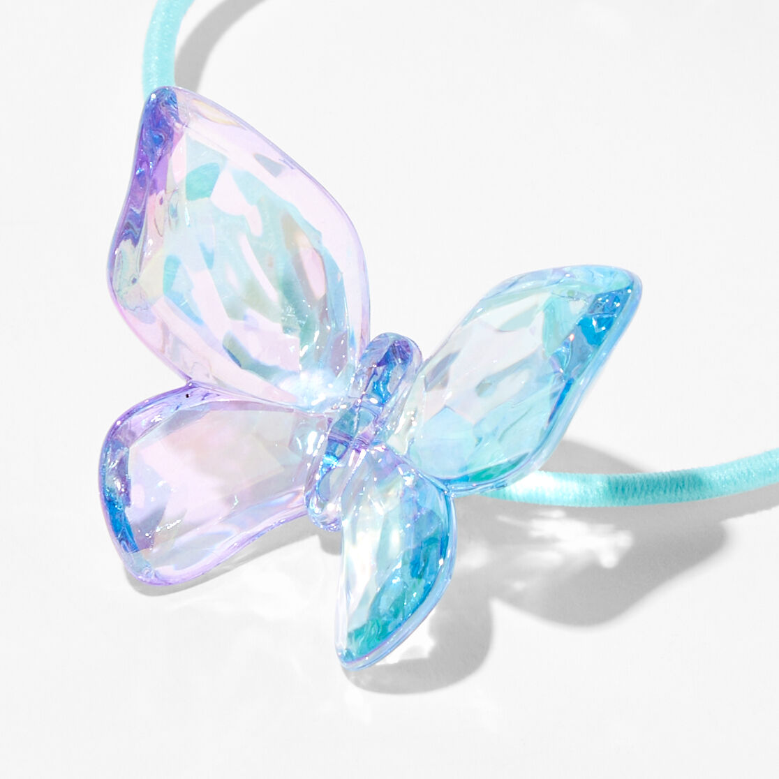 Blue Butterfly Beaded Hair Ties - 2 Pack,