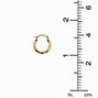 C LUXE by Claire&#39;s 14k Yellow Gold 14MM Laser Etched Hoop Earrings,