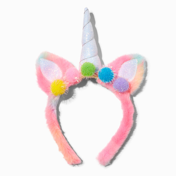 Unicorn Fluffy Pom Pom Headband,