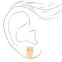 Clous d&#39;oreilles hibou en filigrane couleur dor&eacute;e,