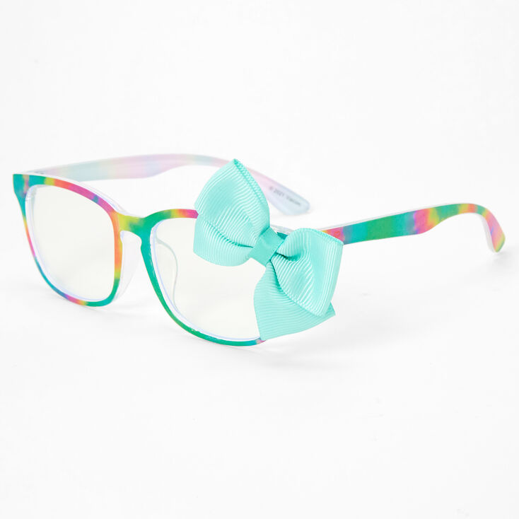 JoJo Siwa&trade; Retro Tie Dye Bow Clear Lens Blue Light Frames,