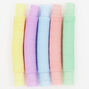 Fidget Pastel Tubes Straws - 5 Pack,