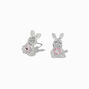 Bling Easter Bunny Stud Earrings,