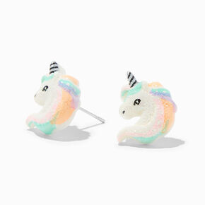 Glitter Unicorn Stud Earrings,
