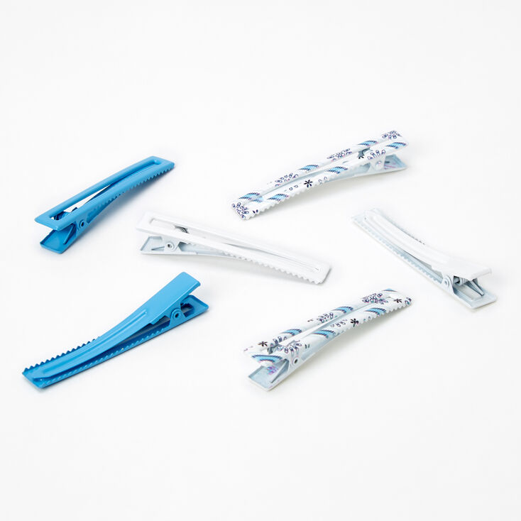 Claire's Barrettes aux nuances bleues bohème - Lot de 6