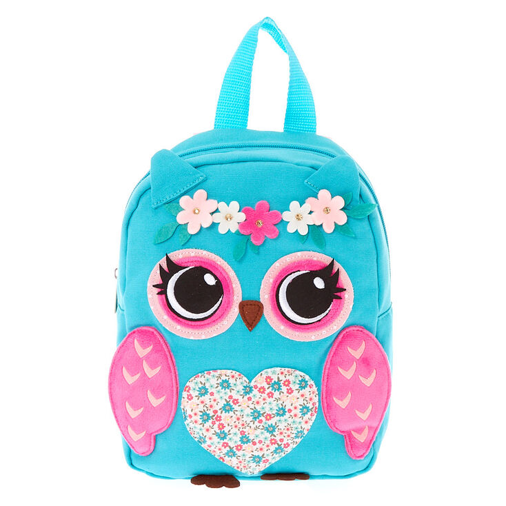 Claire&#39;s Club Owl Small Backpack - Teal,