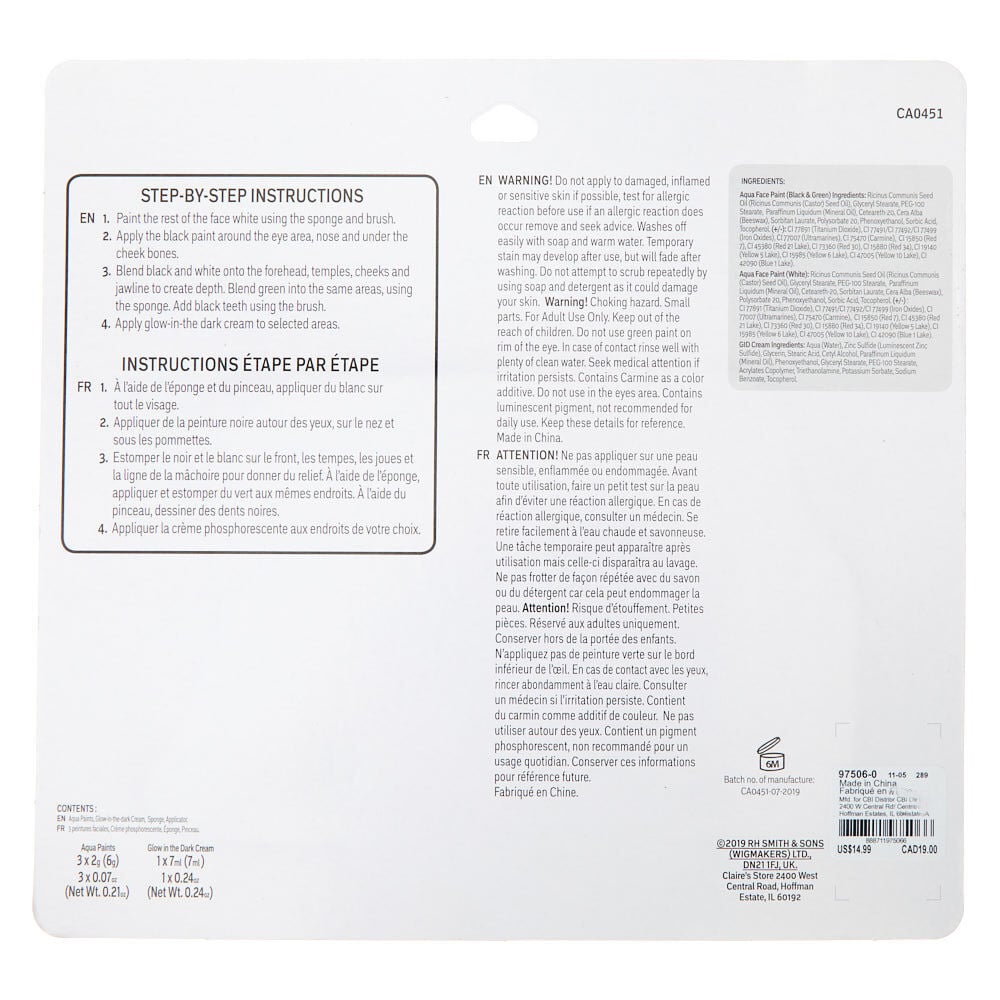 Glow-In-The-Dark Cosmetic Kit,