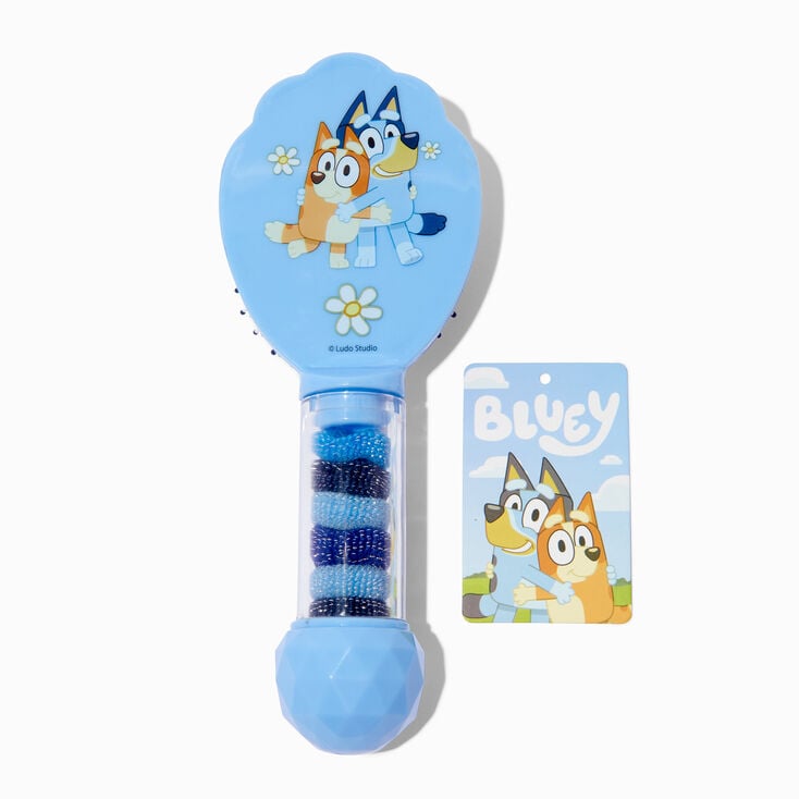 Brosse &agrave; cheveux plate et &eacute;lastiques Bluey,