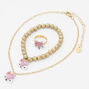 Claire&#39;s Club Pink Fox Jewelry Set - 3 Pack,