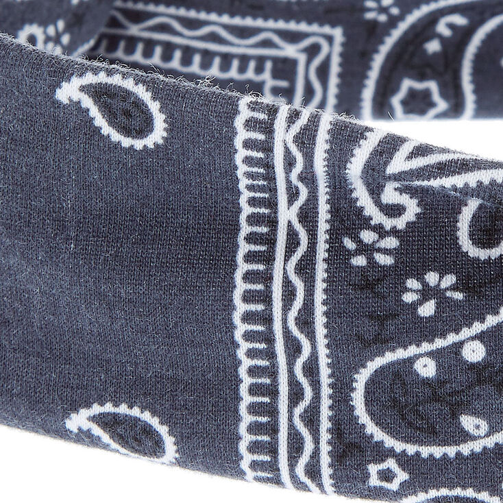 Bandana Twisted Headwrap - Charcoal,