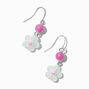 UV Color-Changing White Daisy Drop Earrings,