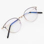 Gray Retro Browline Clear Lens Frames,