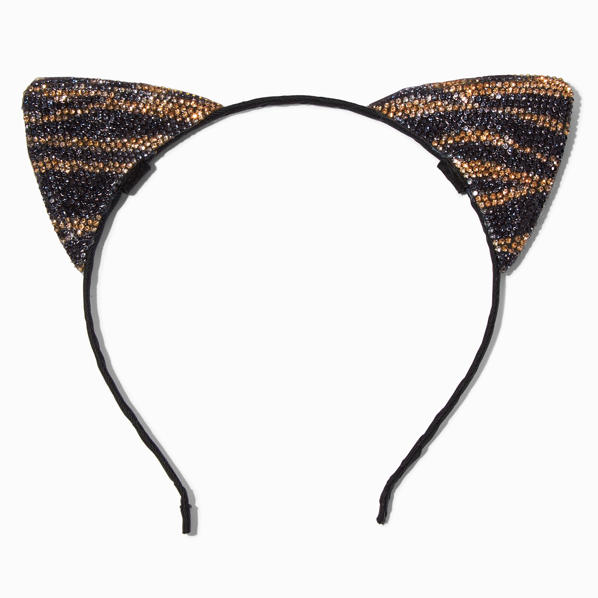 View Claires Bling Tiger Cat Ears Headband information