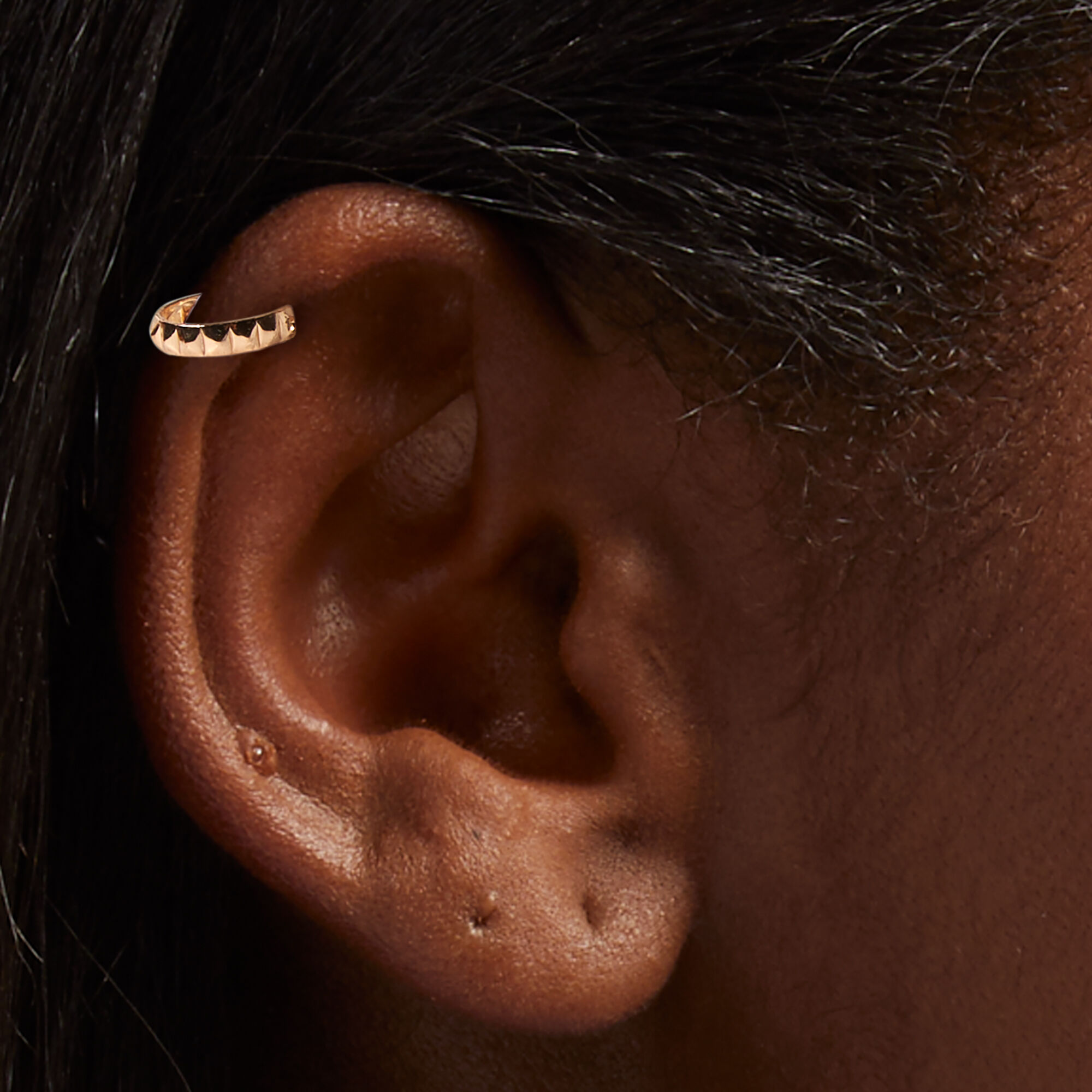 Mixed Metal Pyramid Ear Cuff Earrings - 3 Pack,
