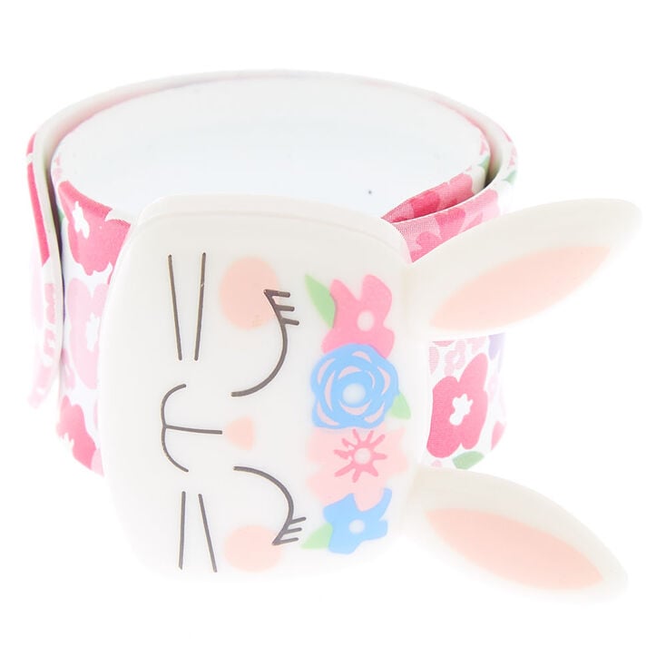 Claire&#39;s Club Bunny Lip Gloss Pod Slap Bracelet - Pink,