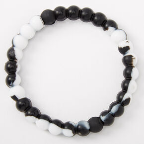 Black &amp; White Courage Fortune Stretch Bracelet,