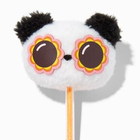 Stylo &agrave; pompon panda lunettes de soleil duveteux,