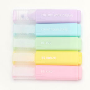 Inspirational Messages Pastel Highlighter Set - 5 Pack,