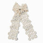 Ivory Floral Crochet Hair Bow Clip,