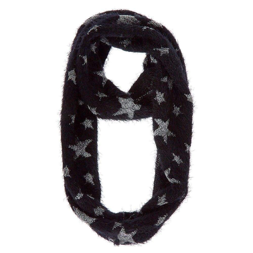 Stars Infinity Scarf - Black,