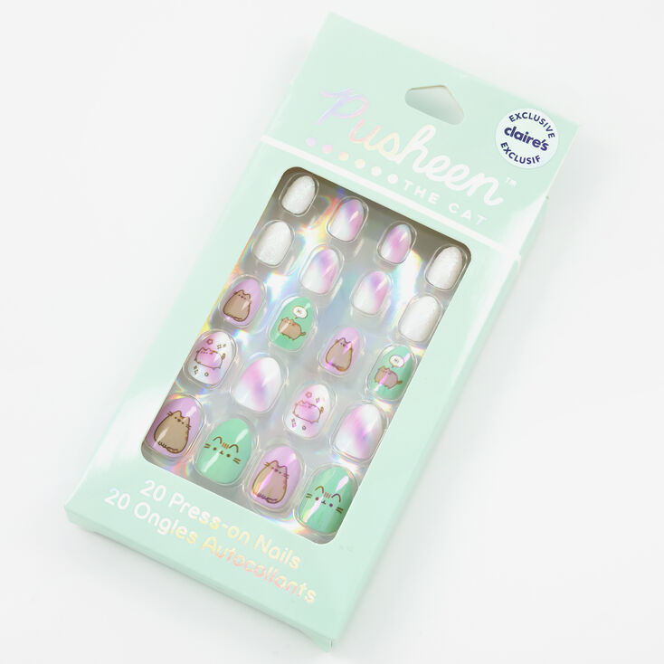 Faux ongles autocollants iris&eacute;s Pusheen&reg; - Lot de 20,