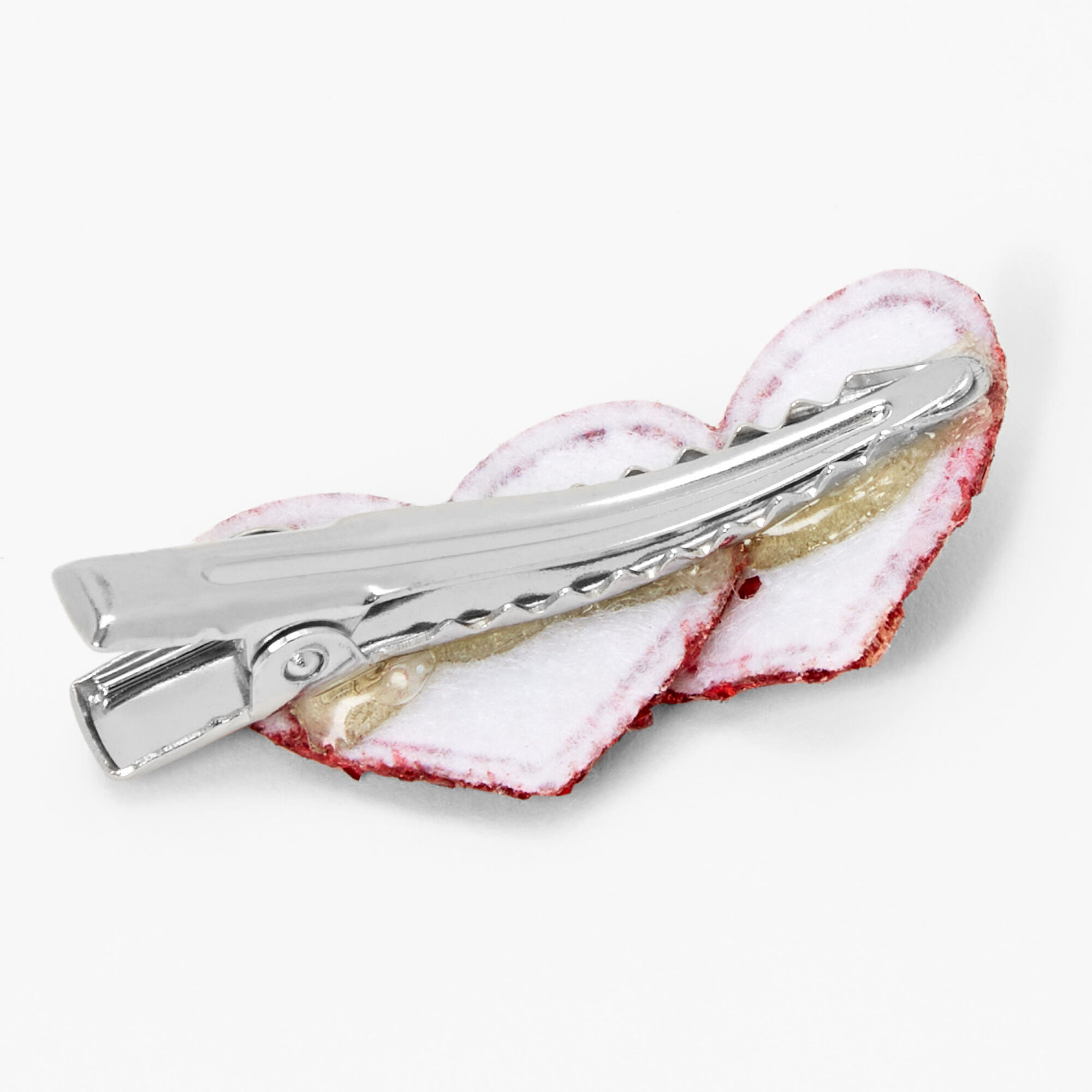 Valentine's Day Glitter Hearts Hair Clips - 6 Pack,