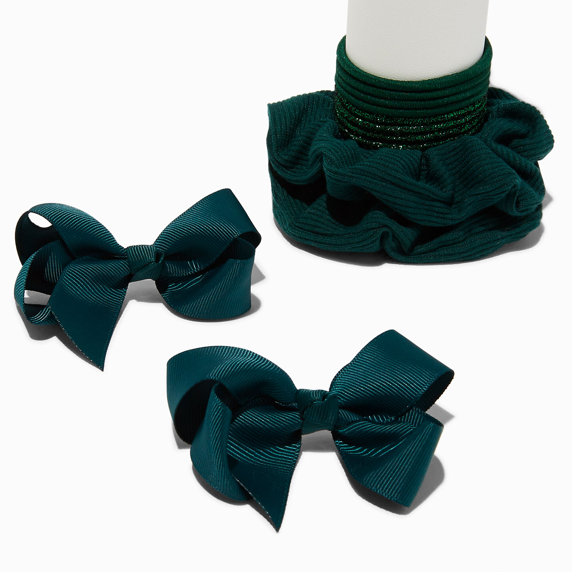 Claire's Lot d’accessoires pour cheveux variés économiques verts - Lot de 6